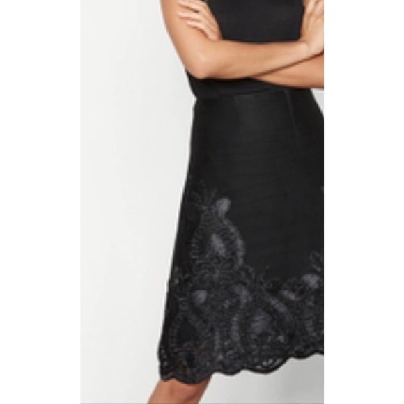 MAJE Mesh Accents Midi Skirt